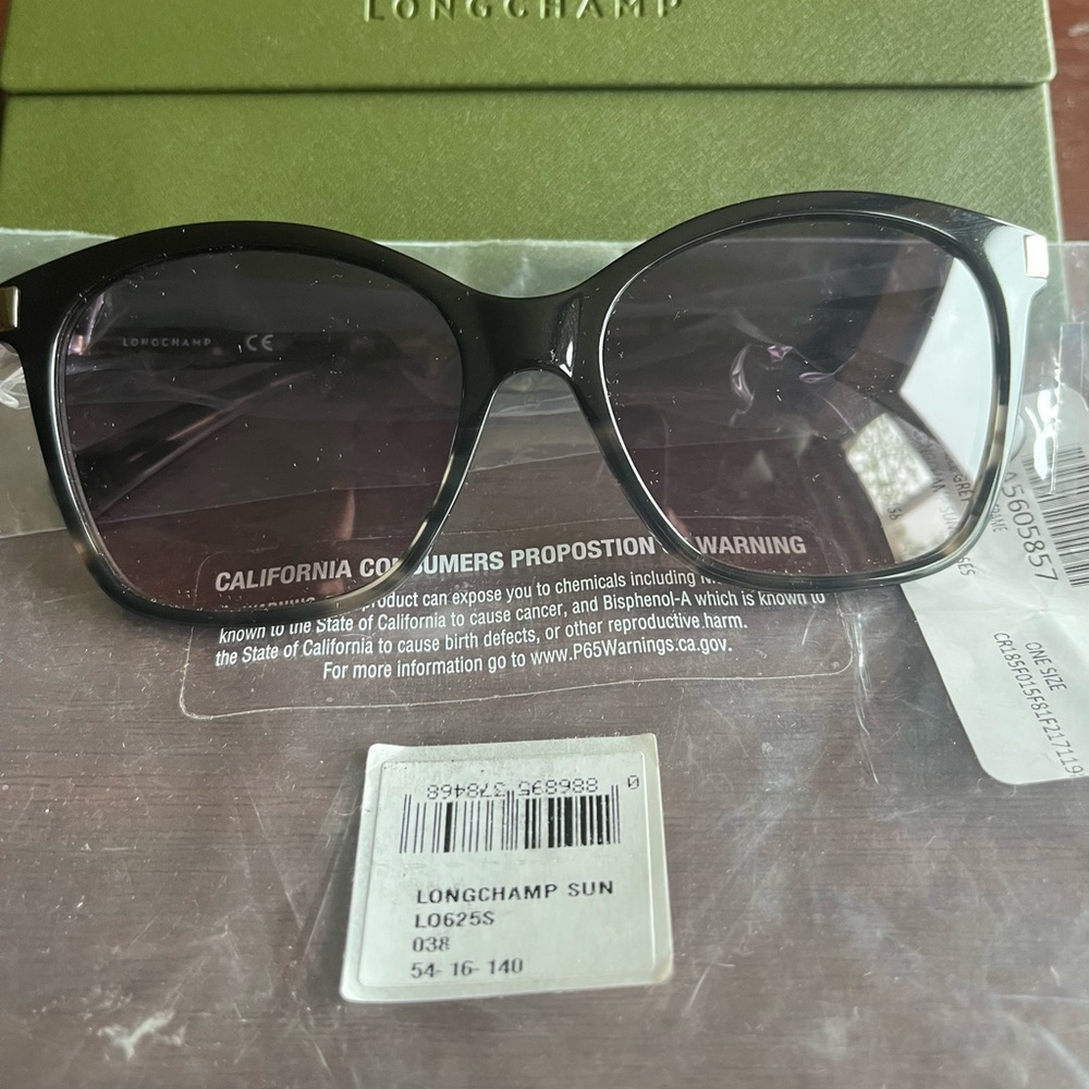 Authentic Longchamp LE Pliage Butterfly Marble Grey Sunglasses